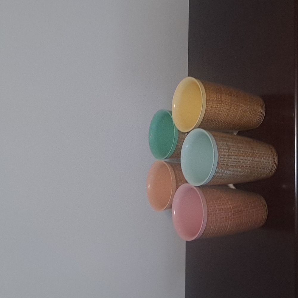 MCM Vintage Raffiaware drinking Summertime mugs 12oz